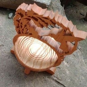 COPY- Wooden Bird Feeder Stand BIRDS Decorative Foldable/HandMade